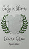 Plantable Seed Card favors for Baby Shower - Includes plantable onesie shape and Laurel Wreath design